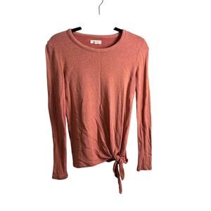 Madewell Soundcheck Side-Tie Tee in Golden Apricot